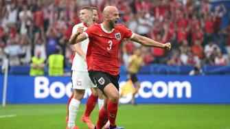 2024年06月22日 欧洲杯-波兰1-3奥地利遭两连败末轮战法国 阿瑙托维奇点射建功